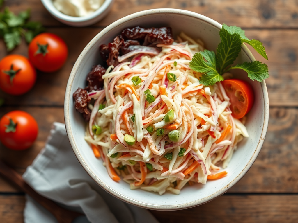 Коулслоу с сырной подачей