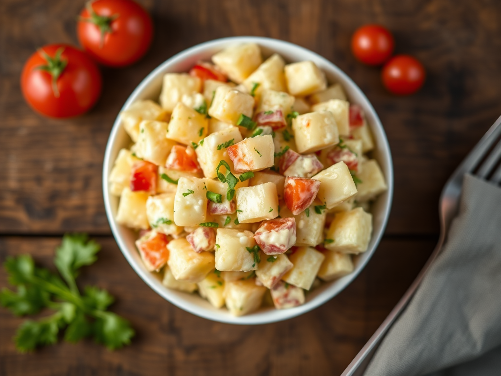 Картофельный салат по-домашнему с овощами