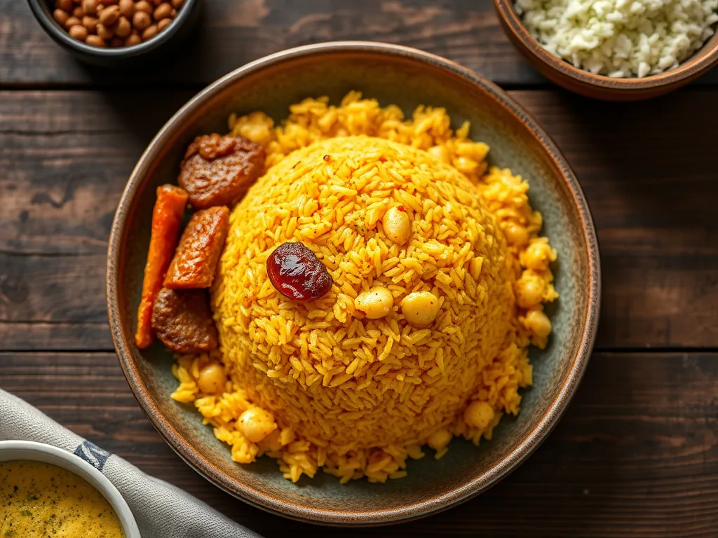 Бирьяни с лимоном с куриным бедром