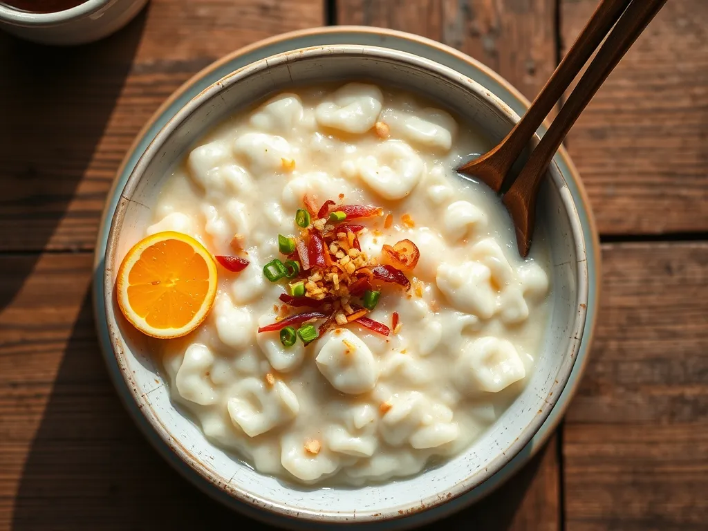 Рисовая каша конджи без спешки с куриным филе семейная версия