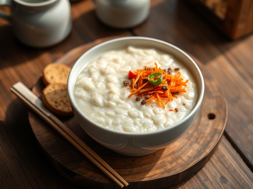 Рисовая каша конджи быстрый вариант с куриным филе