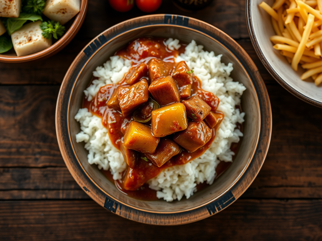 Карри с рисом по-домашнему с куриным бедром