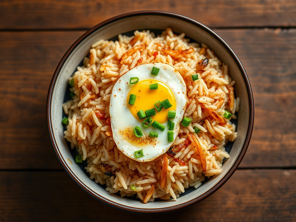 Жареный рис по-домашнему с овощами
