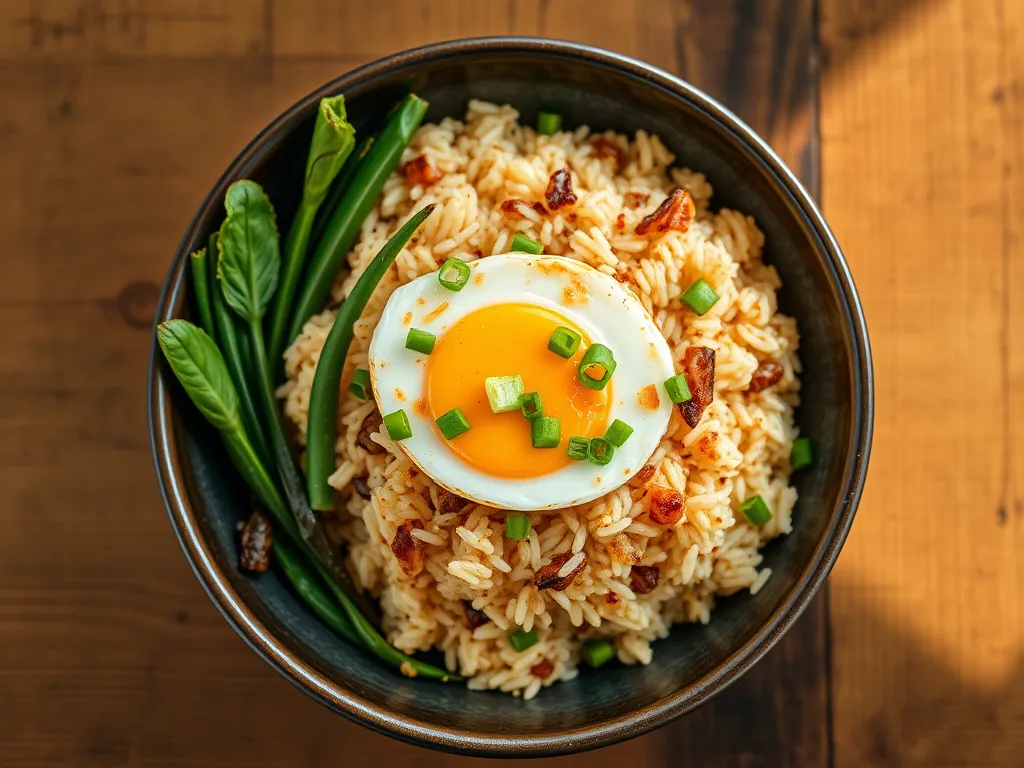 Жареный рис с лимоном с креветками