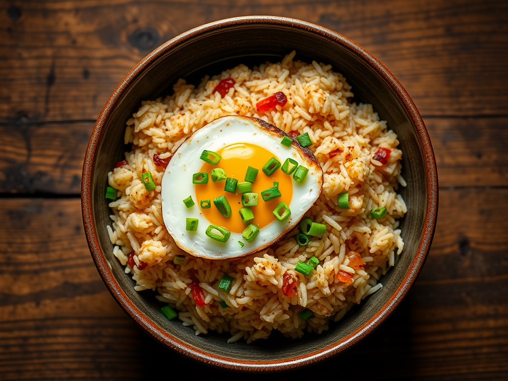 Жареный рис по-домашнему с креветками