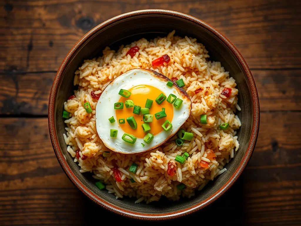 Жареный рис по-домашнему с креветками