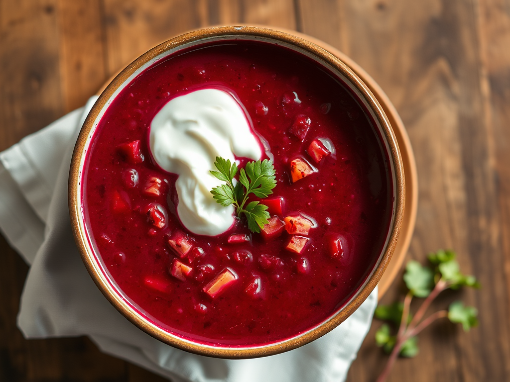 Борщ картофельный вариант с овощами