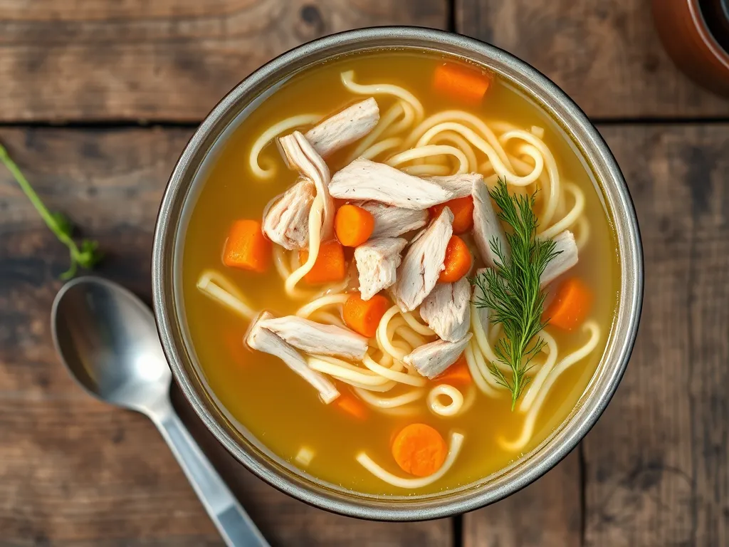 Куриный суп с лапшой по-домашнему
