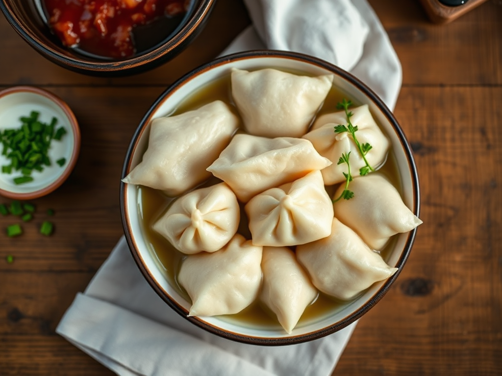 Пельмени в бульоне картофельный вариант