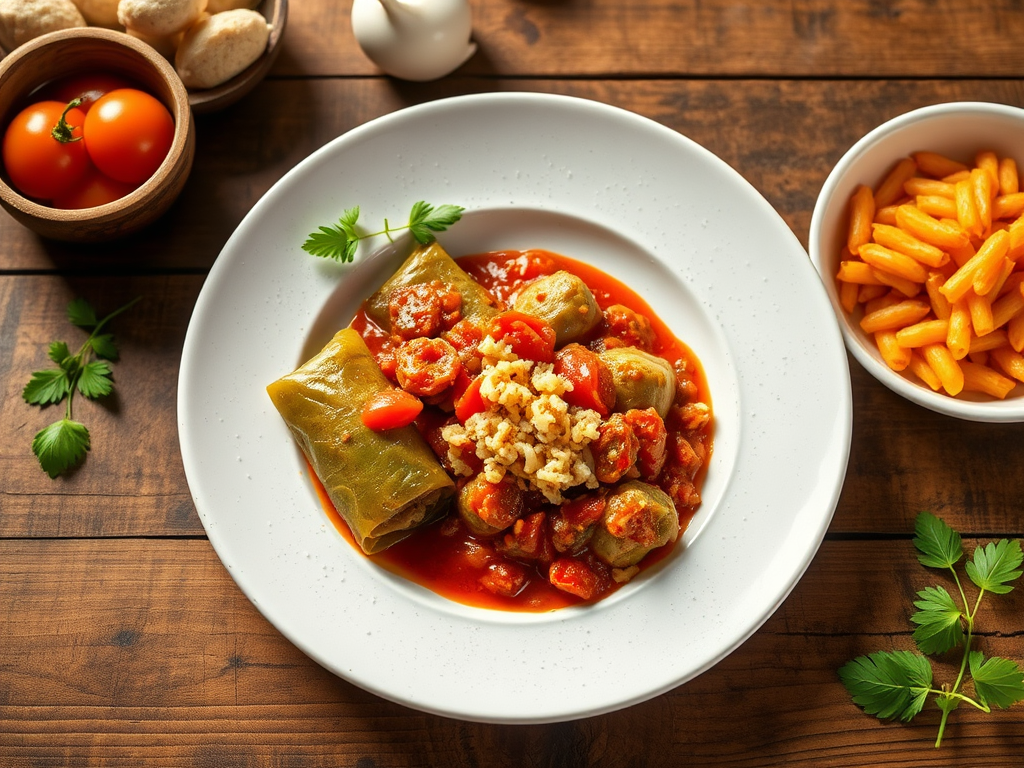 Голубцы по-кавказски яркая версия с куриным филе