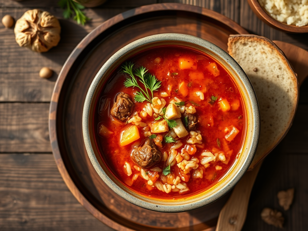 Харчо по-домашнему с куриным бедром