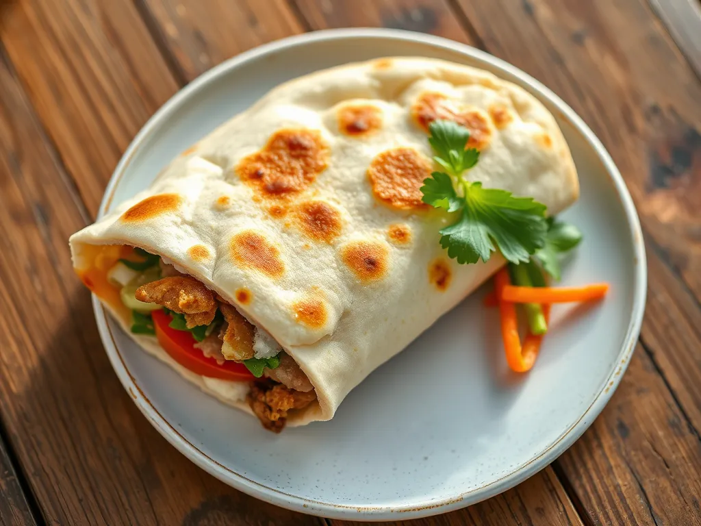 Лаваш с зеленью яркая версия и овощами