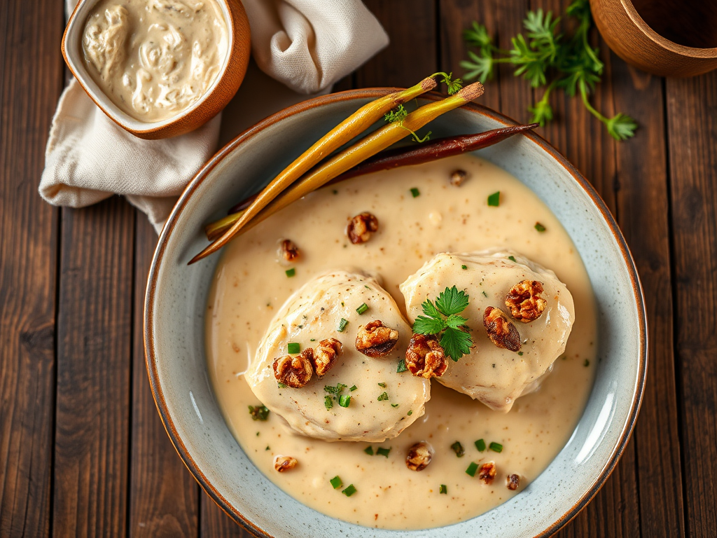 Курица в ореховом соусе с пряностями