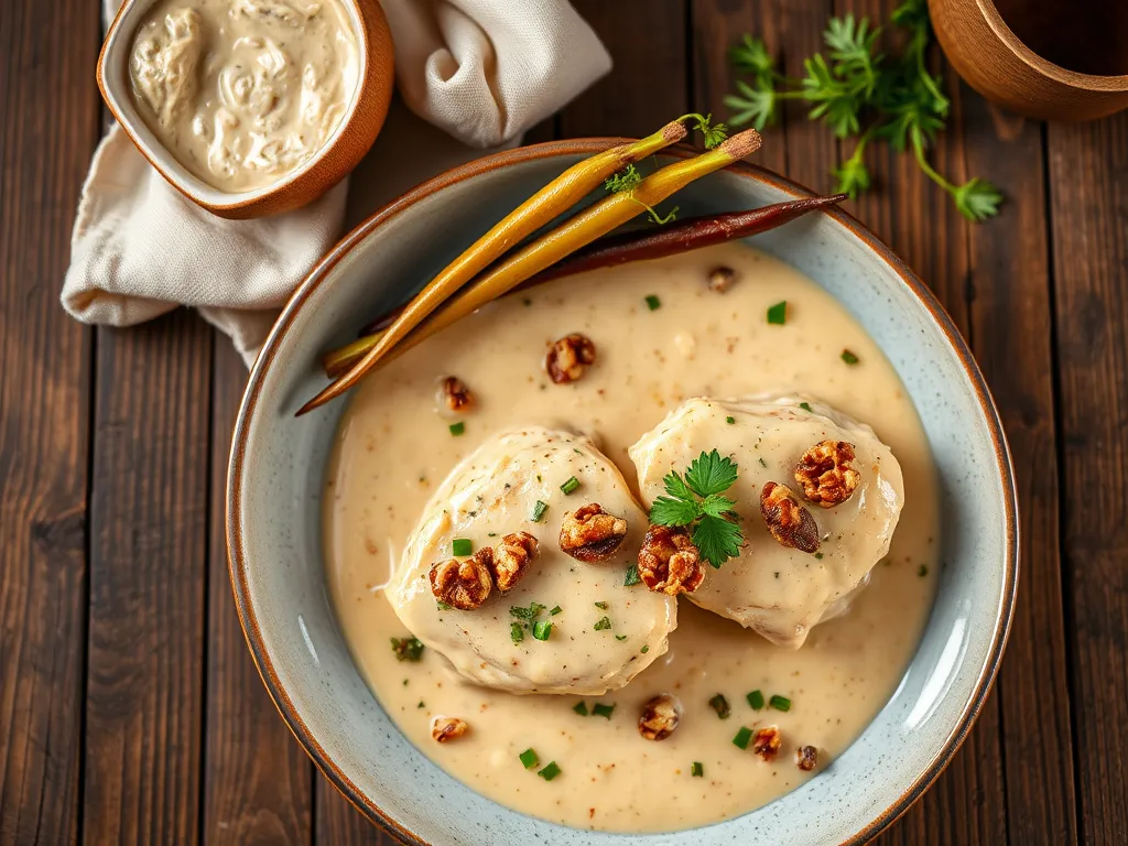 Курица в ореховом соусе с пряностями