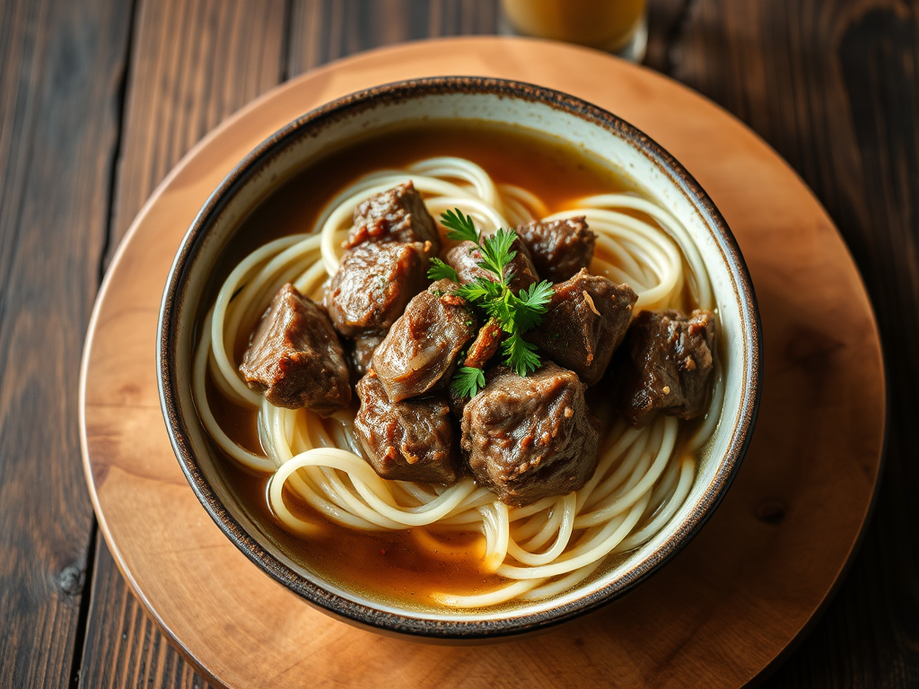 Бешбармак упрощённый для семьи с куриным бедром