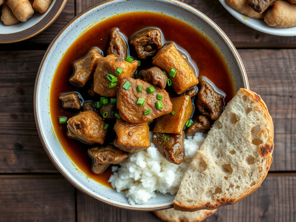 Куырдак с морковной базой с куриным бедром