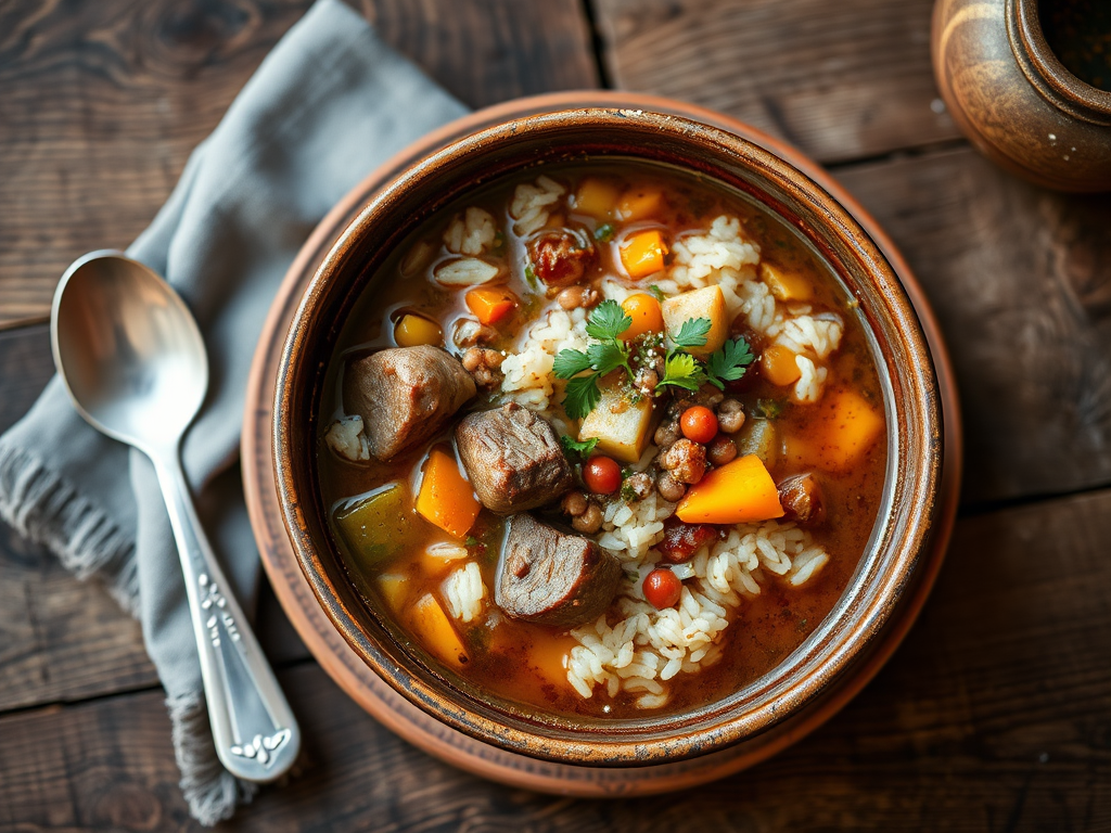Мастава с пряностями с овощами