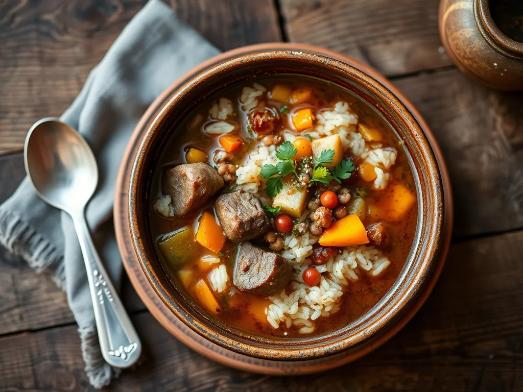 Мастава с пряностями с овощами