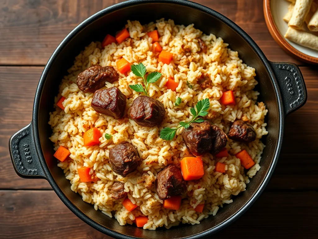 Плов по-домашнему с куриным бедром