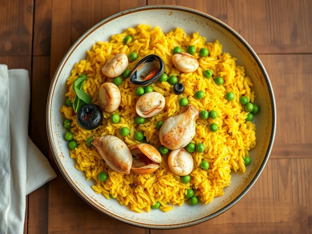 Паэлья по-домашнему с куриным бедром