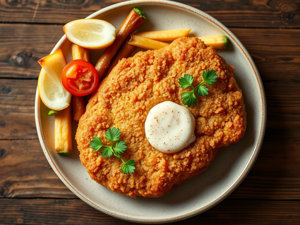 Шницель со сливочным акцентом с куриным филе