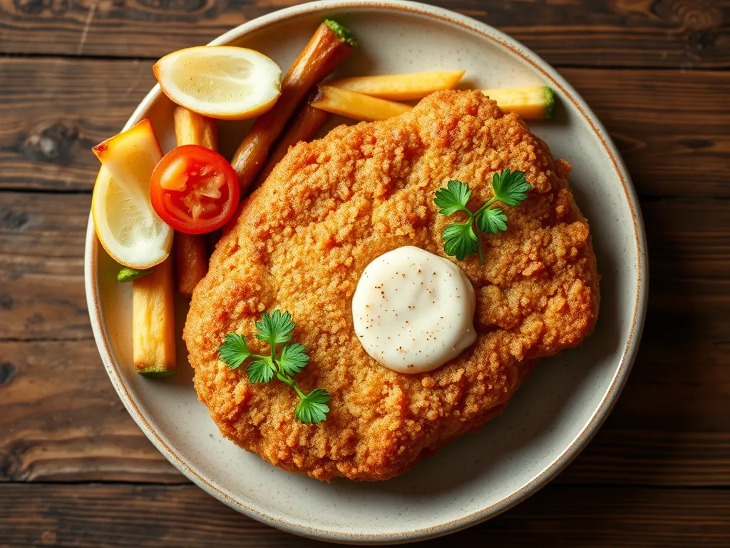 Шницель со сливочным акцентом с куриным филе