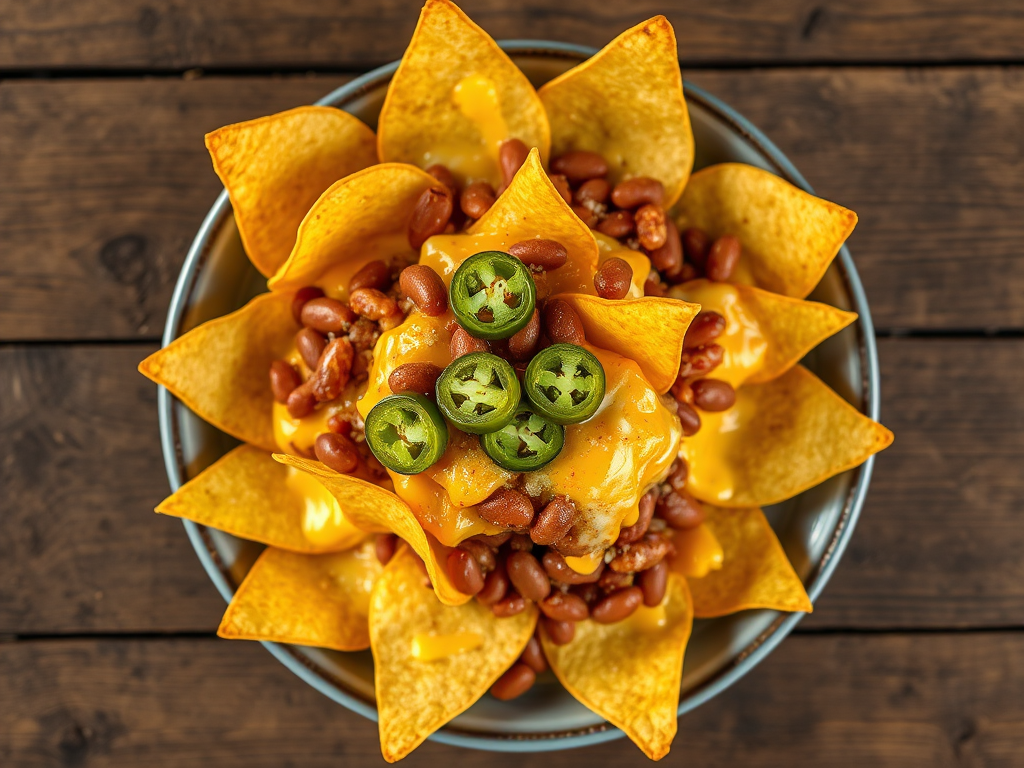 Начос в стиле сальсы с куриным филе семейная версия