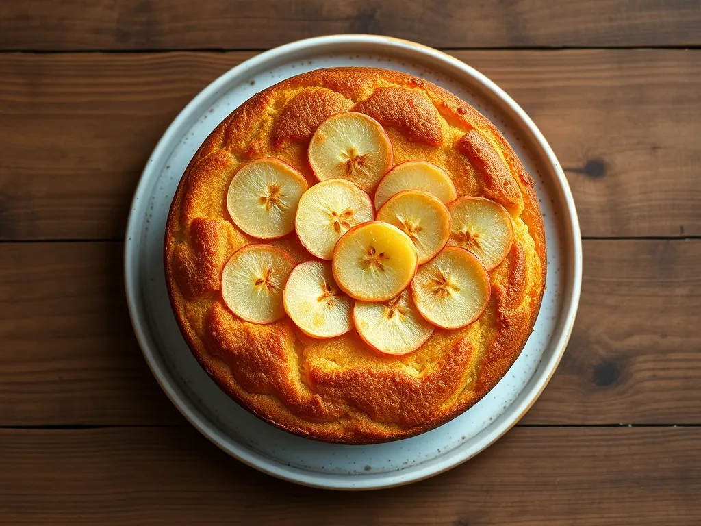 Шарлотка с яблоком и творогом