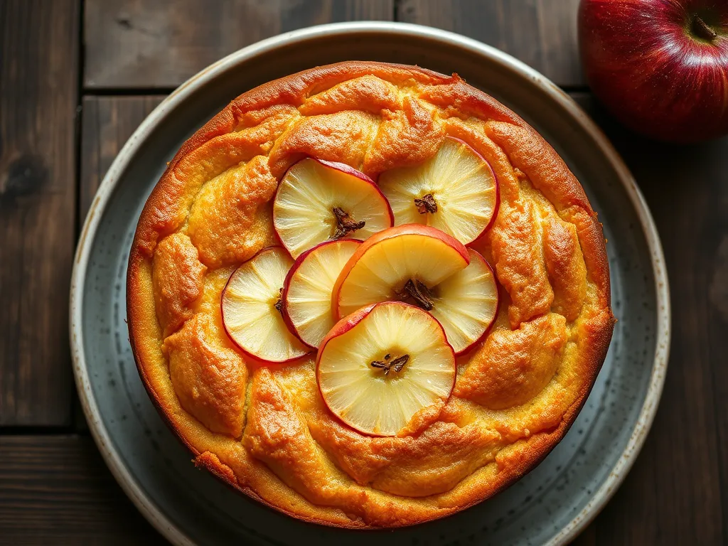 Шарлотка с яблоками и мёдом