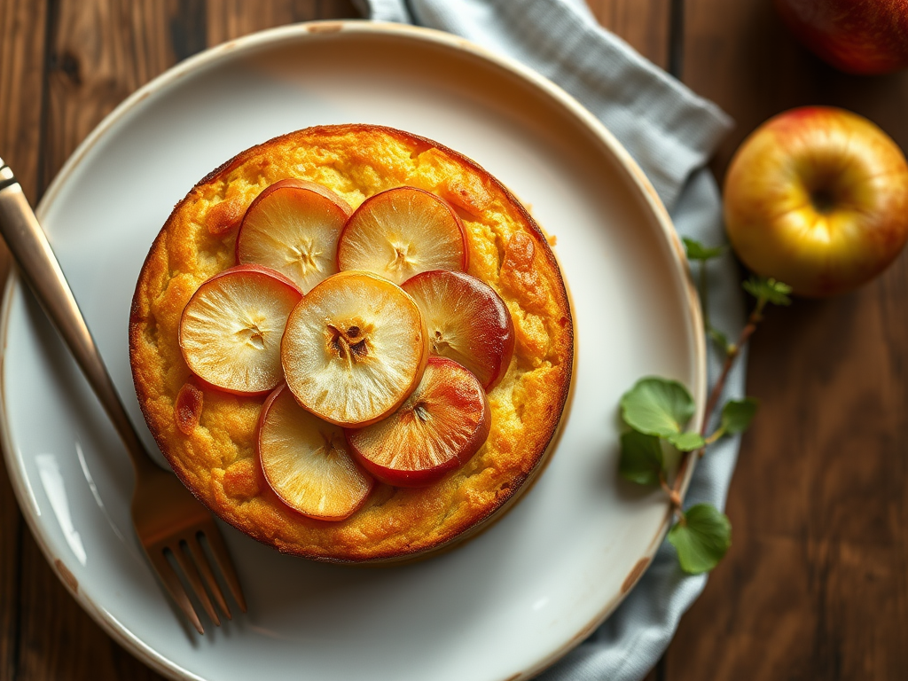 Шарлотка с яблоком и лимоном