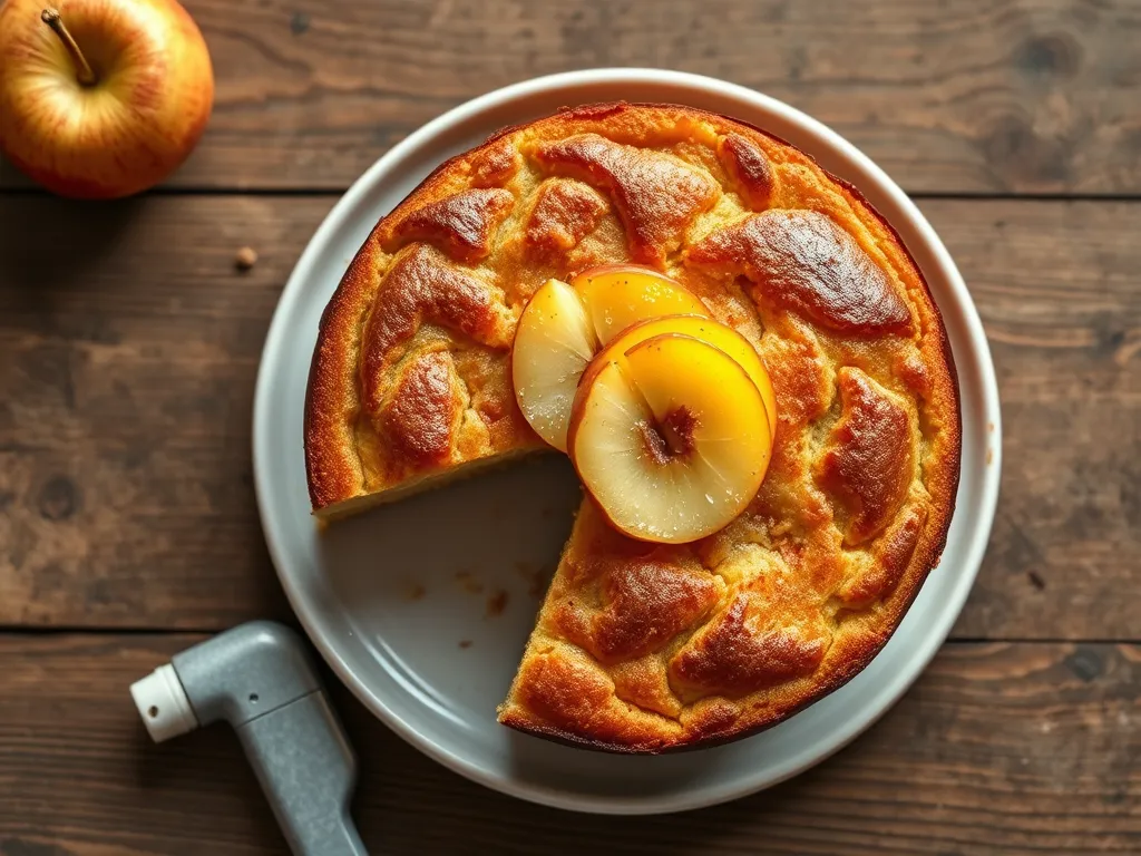 Шарлотка с йогуртом и мёдом