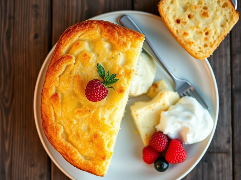 Творожная запеканка с бананом и йогуртом