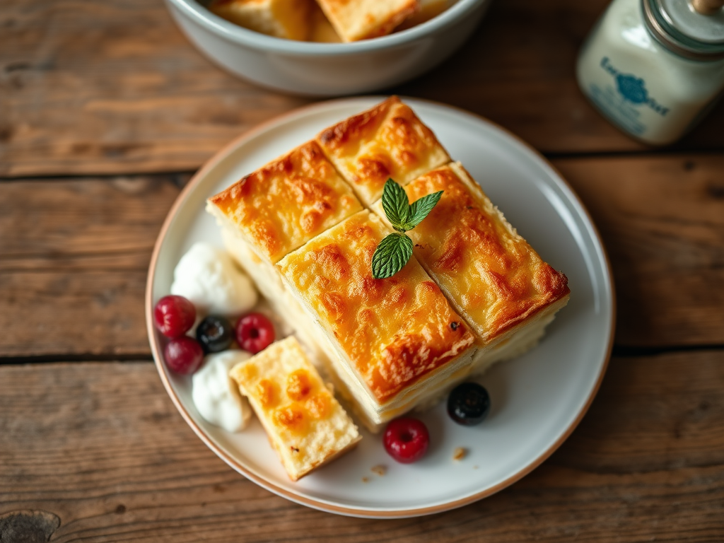 Творожная запеканка с шоколадом и мёдом