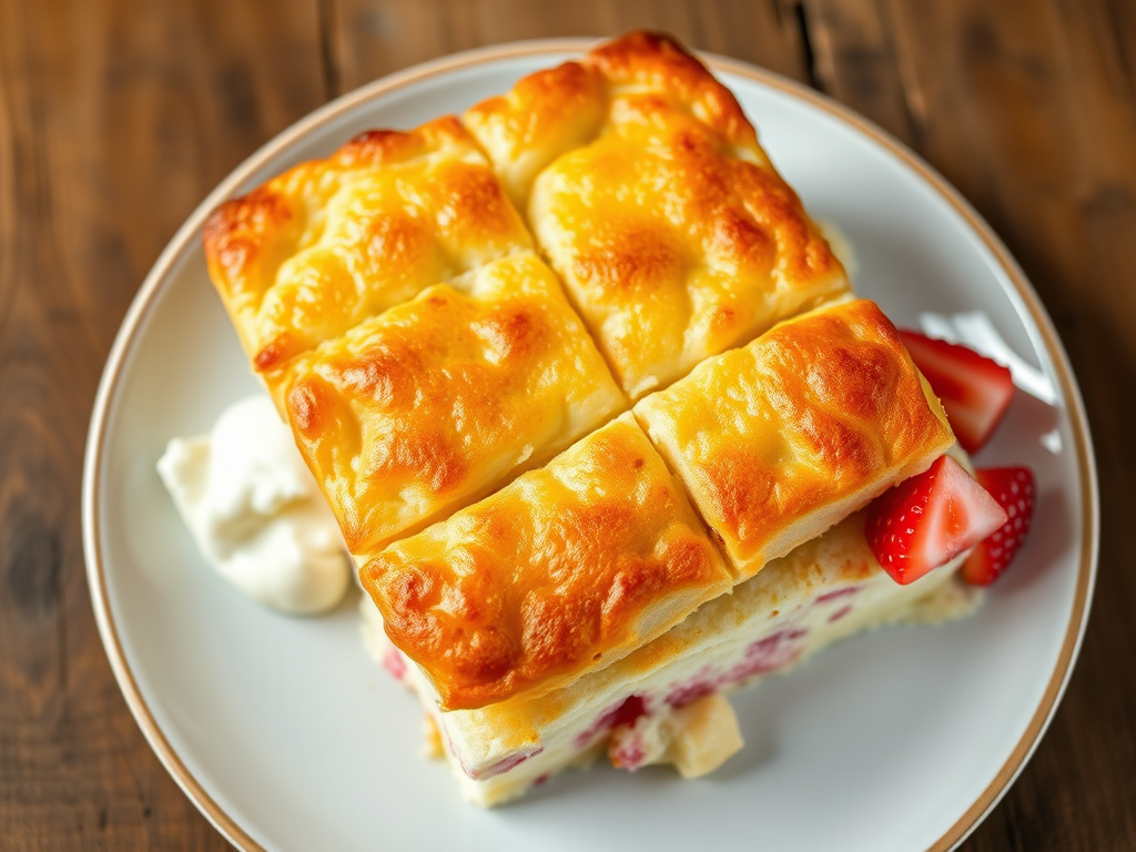 Творожная запеканка с печеньем и мёдом