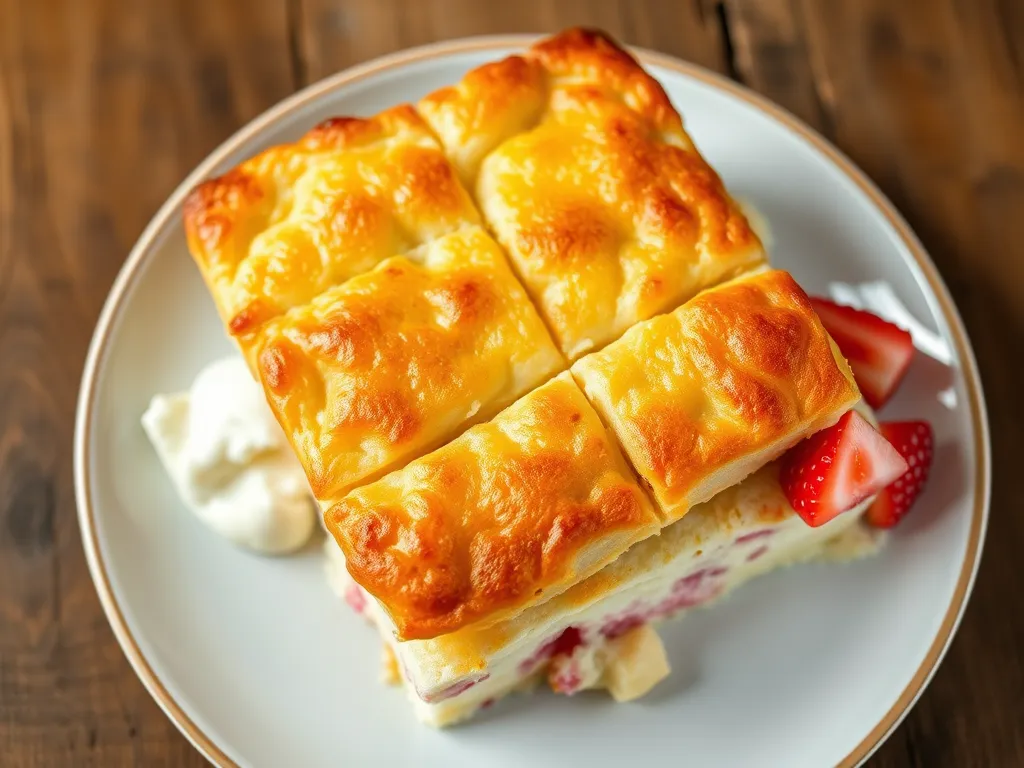 Творожная запеканка с печеньем и мёдом