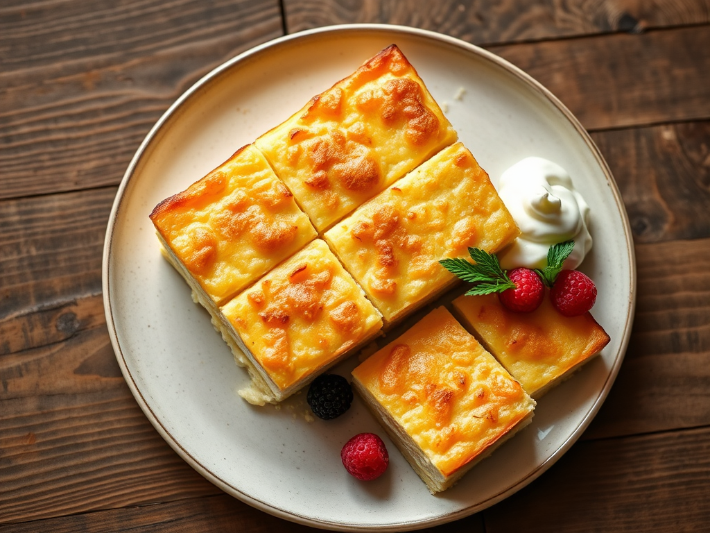 Творожная запеканка с лимоном и творогом