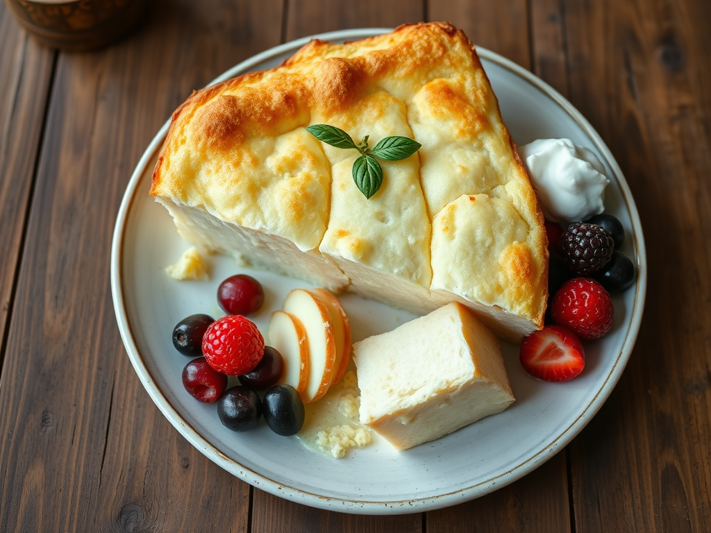 Творожная запеканка с лимоном и мёдом