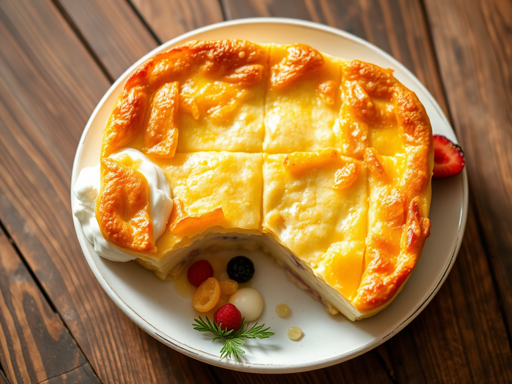 Творожная запеканка с овсянкой и яблоком