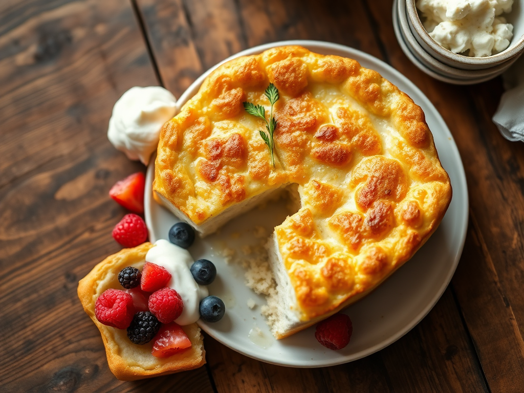 Творожная запеканка с овсянкой и мёдом