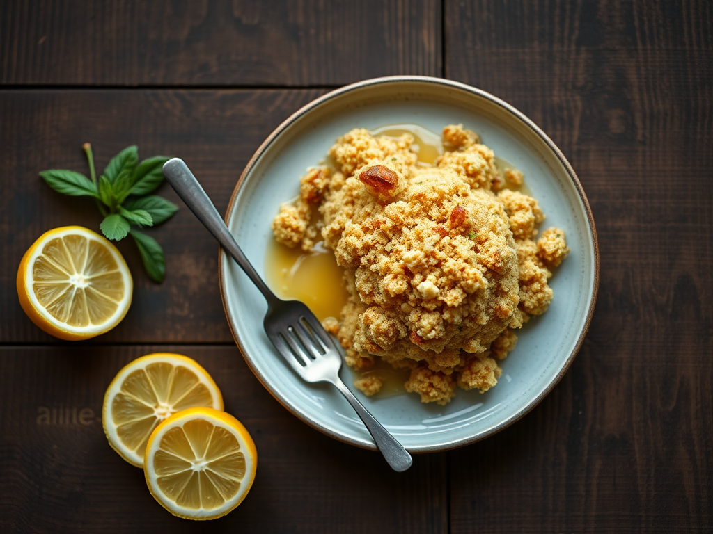 Крамбл с лимоном и мёдом