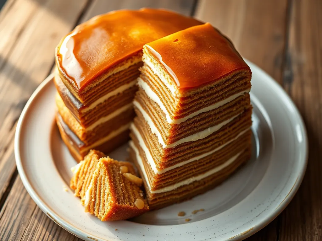 Медовый пирог с яблоками