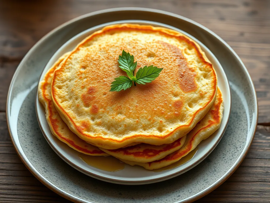 Кефирные оладьи с гранолой и йогуртом
