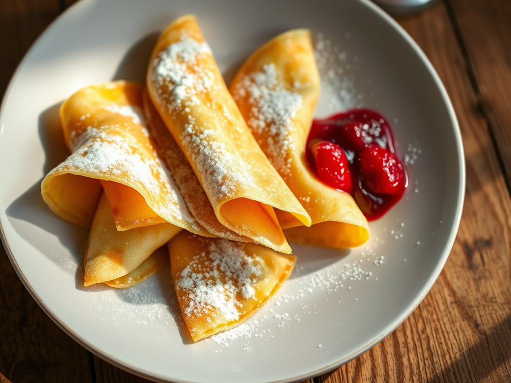 Сладкие блины с яблоком и шоколадом