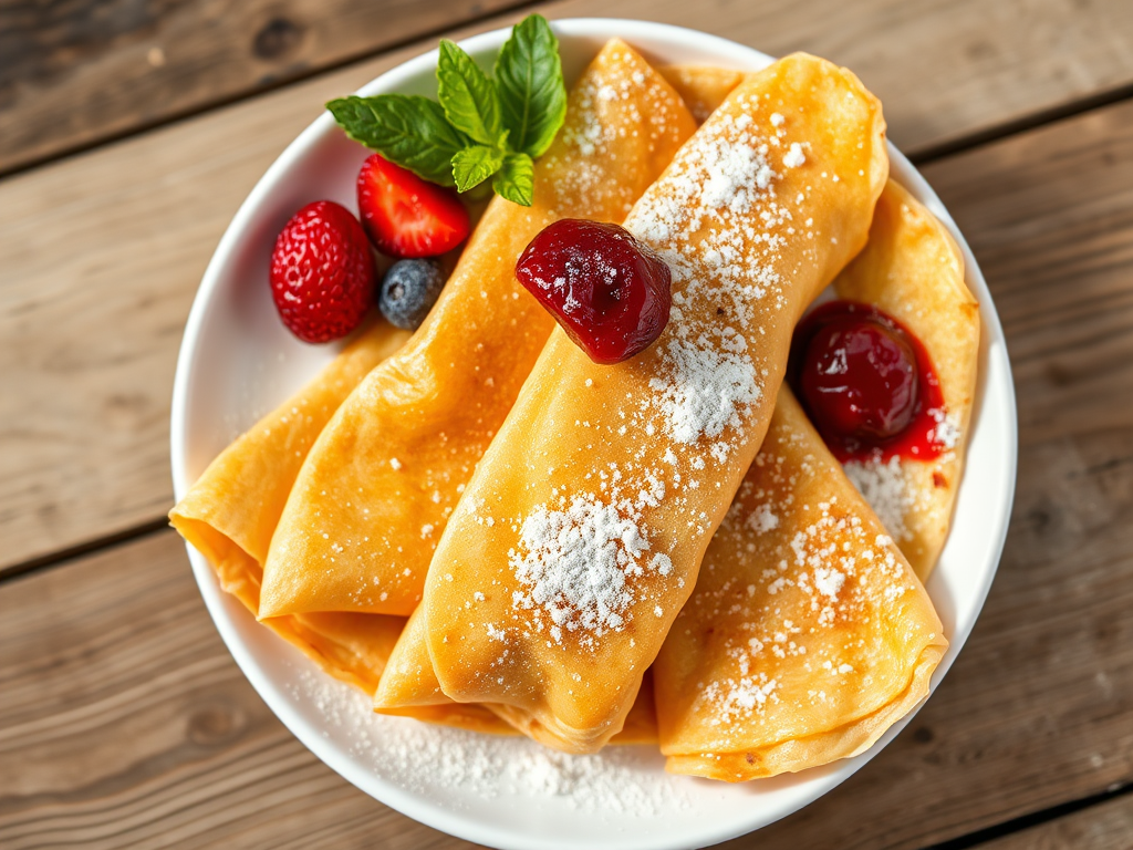 Сладкие блины с лимоном и мёдом