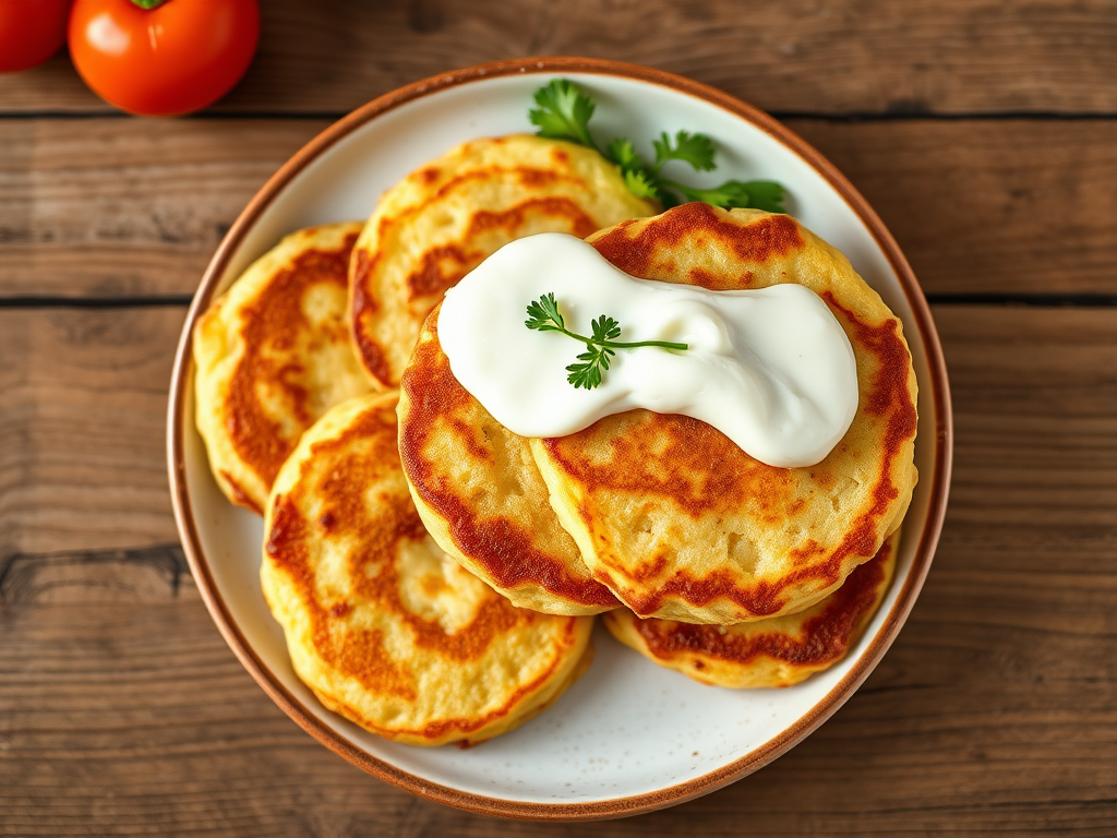 Сладкие сырники с яблоками и мёдом