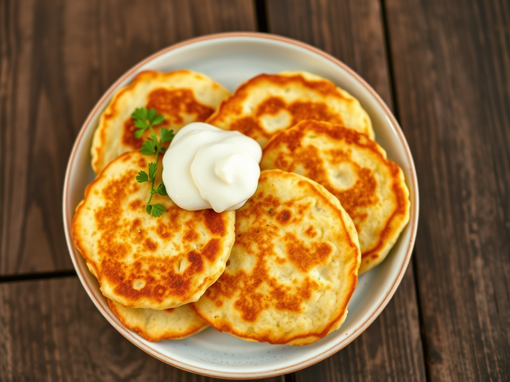 Сладкие сырники с бананом и мёдом