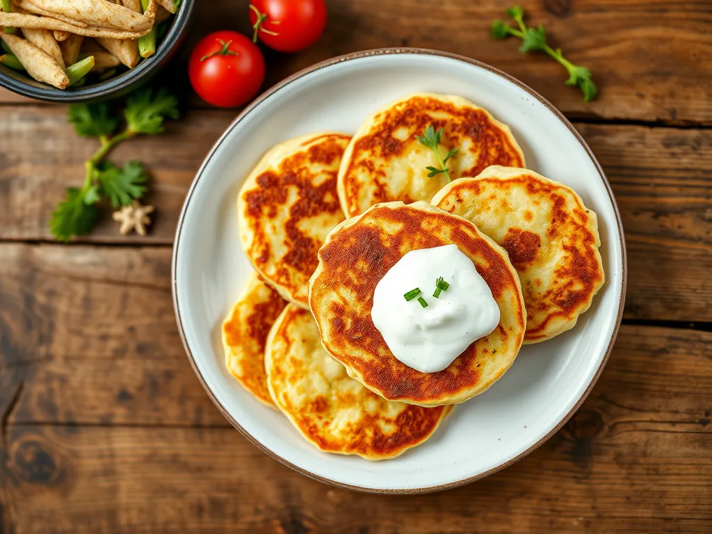 Сладкие сырники с бананом и йогуртом