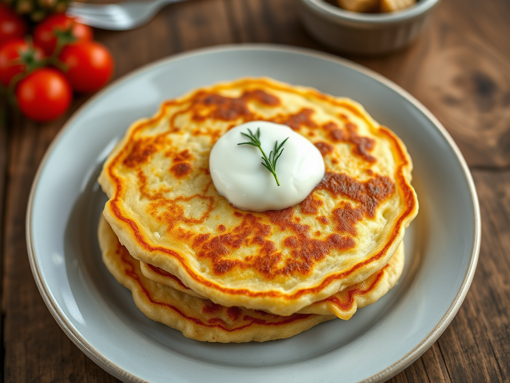 Сладкие сырники с шоколадом и сметаной