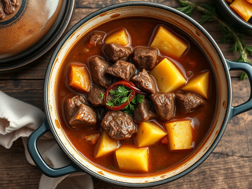 Говядина с картофелем — мягкий детский вариант