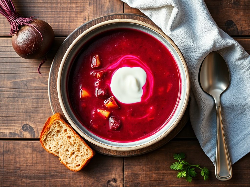 Борщ с укропом